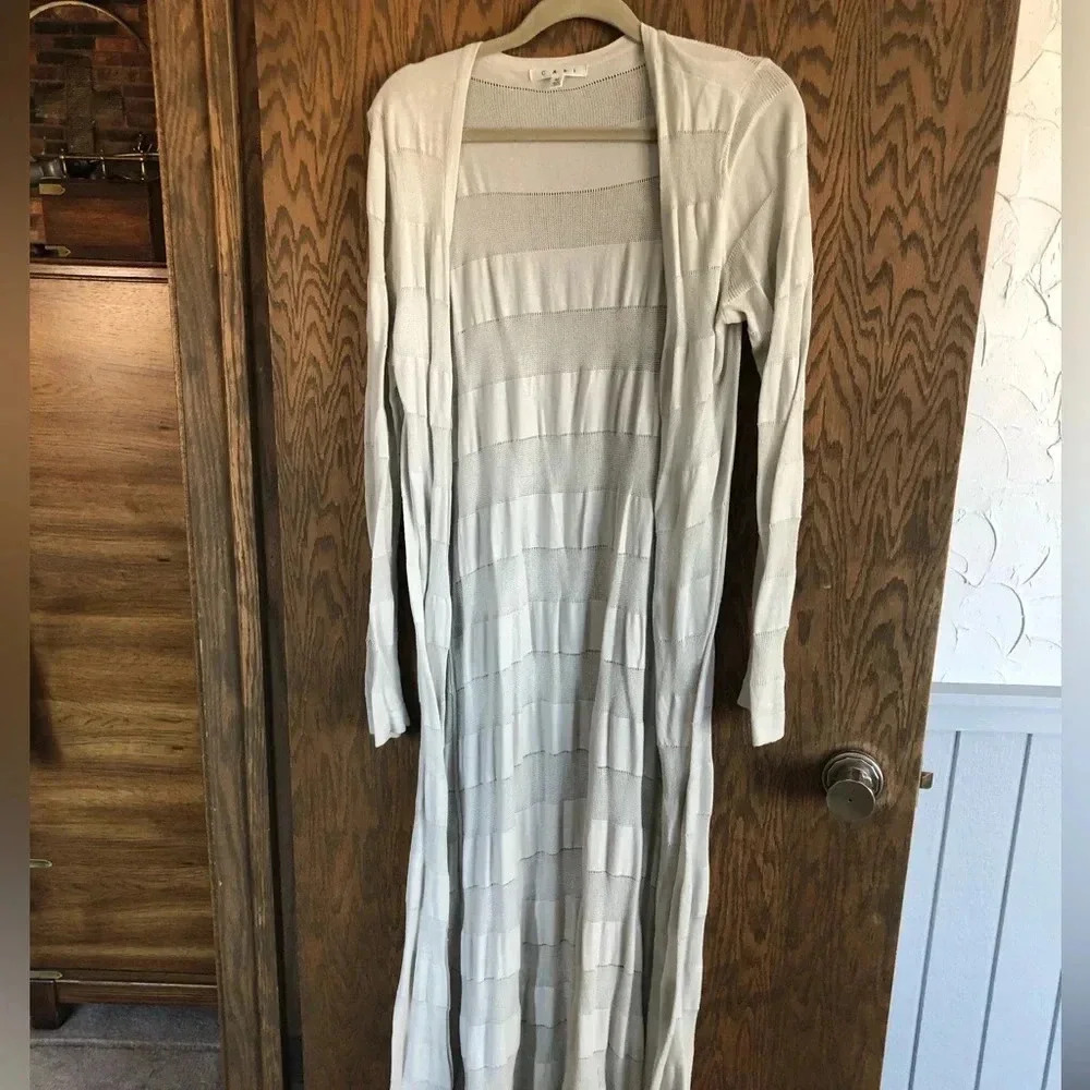 CAbi Blue Long Duster Cardigan